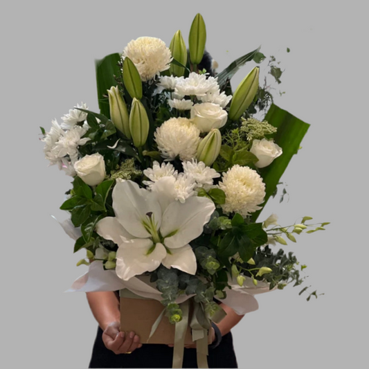 Classy White Blooms Box