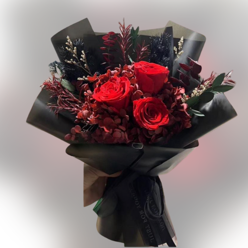 Window Box Bouquet Black